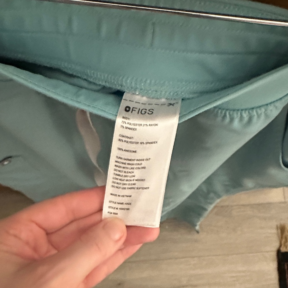 Figs Teal Drawstring Scrub Pants - image 5